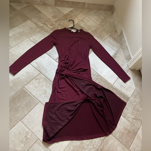 Vince Long-Sleeve Draped Short Dress - Picture 5 of 6